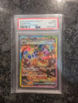 Flareon ex 202/187 PSA 10 SAR Terastal Festival Japanese Pokemon - Image 1