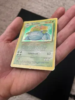 Pokemon TCG Venusaur 15/102 Base Set Unlimited Holo Rare Vintage HP DMG - Image 3