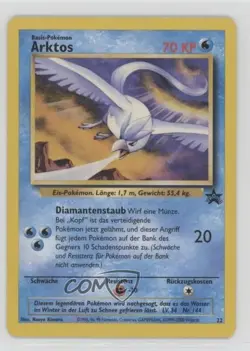 Articuno German Pokemon WOTC Black Star #22 1999 - Image 1