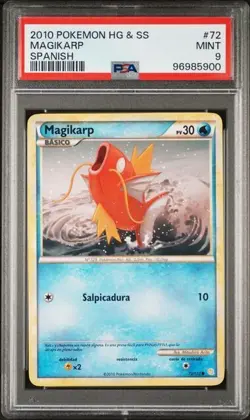 Magikarp 2010 Pokemon Heartgold & Soulsilver Spanish #72 PSA 9 - Image 1
