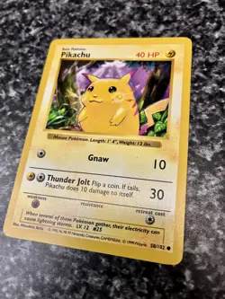 Pokemon Base Set Shadowless Yellow Cheeks Pikachu - LP, Vintage WoTC - Image 1