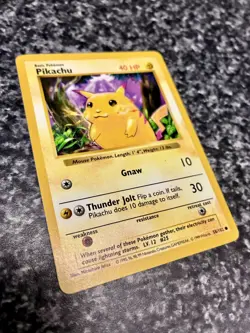 Pokemon Base Set Shadowless Yellow Cheeks Pikachu - LP, Vintage WoTC - Image 2