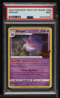 Gengar Pokemon Scarlet & Violet Trick or Trade BOO-ster PSA 9 MINT - Image 1