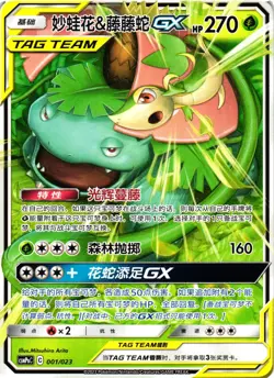 Pokemon TCG Venusaur & Snivy GX csmPaC C 001/023 Non-Holo Chinese US Seller LP - Image 1