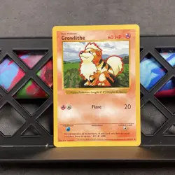 1999 POKEMON BASE SET GROWLITHE SHADOWLESS #28/102 🔥 - Image 1