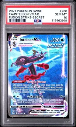 2021 Pokemon Inteleon VMAX Alt Art Fusion Strike 266/264 PSA 10 GEM MINT - Image 1
