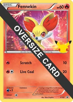 (OVERSIZE) Fennekin XY02 PL/MP, English Pokemon Oversized Promos - Image 1