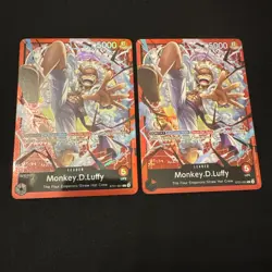 2 One Piece TCG Monkey D Luffy Leader Starter Deck EX ST21-001 Gear 5 Foil NM - Image 1