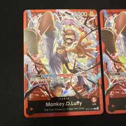 2 One Piece TCG Monkey D Luffy Leader Starter Deck EX ST21-001 Gear 5 Foil NM - Image 2