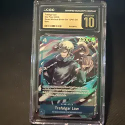 Trafalgar Law - One Piece TCG OP07-047 Seven Warlords of Sea Set CGC PRISTINE 10 - Image 1