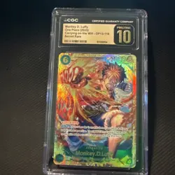 2025 ONE PIECE CCG MONKEY D. LUFFY SECRET RARE OP13-118 CGC 10 PRISTINE - Image 1