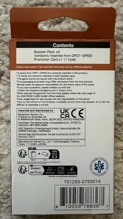 One Piece TCG Treasure Booster Set English Factory Sealed 4x Packs (OP-1 - OP5) - Image 2