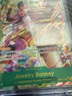 One Piece CCG Jewelry Bonney OP12-118 Alternate Art English Never Played Mint - Image 4