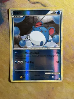 Marill 74/123 Heartgold & Soulsilver Reverse Holo Pokemon Card MP - Image 2