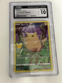 CGC 10 Pokemon Pikachu 005/025 Celebrations Full Art PSA Gem Mint Card 25th - Image 1