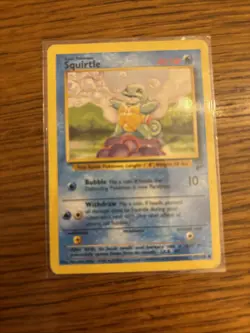Rare Squirtle pokemon card 63/102 base set 1995 - Image 1