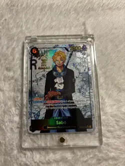 One Piece Sabo OP13-120 Foil Card Carrying on His Will Blocker 7000 Power - Image 1