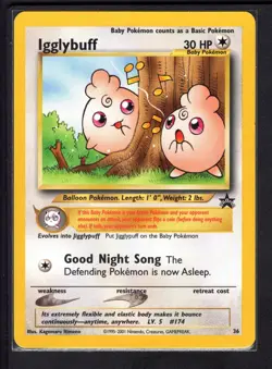 Igglybuff #36 Black Star Promo (Mint/NM) Pokemon Card WOTC 2001 - Image 1