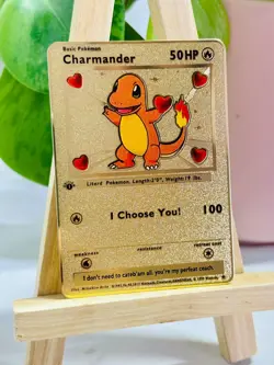 Charmander - I Choose You! Collectible Gold Metal Card For Display Only! - Image 1