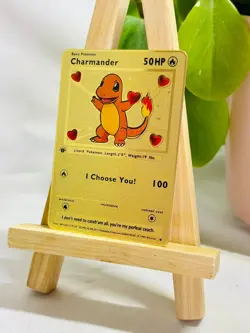 Charmander - I Choose You! Collectible Gold Metal Card For Display Only! - Image 2