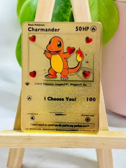 Charmander - I Choose You! Collectible Gold Metal Card For Display Only! - Image 3
