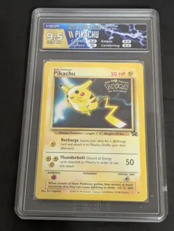 Pikachu #4 HGA 9.5 Black Star Promo Card WOTC the First Movie - Image 1