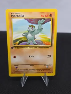 Pokemon Card - Machop Machollo German 1st Edition Base Set 52/102 Common - Image 1