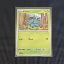 Pineco SVP061 - SV Black Star Promo - Cosmos Holo Pokemon Card - Near Mint - Image 1