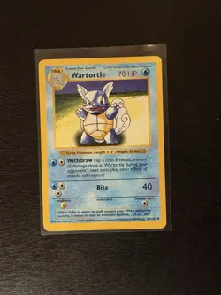 Pokemon TCG Wartortle Card 42/102 Uncommon Shadowless Base Set WOTC 1999 HP - Image 1