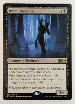 MTG Card - 1x Dread Presence - Magic Core Set 2020 - NM - Magic The Gathering - Image 1