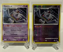2009 Pokemon Banette 2 Card Lot Platinum #19/127 Base LP/Reverse Holo HP - Image 1