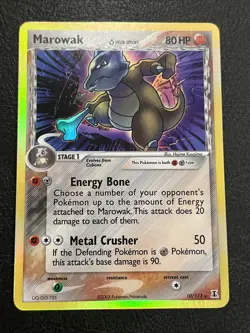 Marowak Holo 10/113 ex Delta Species 2005 LP Pokemon Card - Image 1