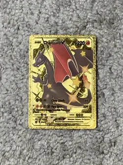 Charizard V HP220 Unique Gold Foil Fan Art Display Card NM! - Image 1