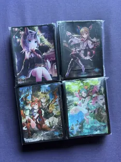 Shadowverse Card Sleeves Lot - Lot Of 4 New Packs - Unica, Vampy, Etc. - RARE - Image 1