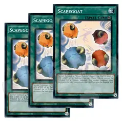 Yugioh - Scapegoat x 3 - NM - Plus Free Holographic Card - Image 1