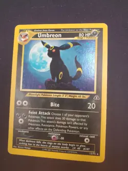 Pokemon TCG Umbreon Neo Discovery Holo Rare Card 13/75 MP/HP SWIRL - Image 4