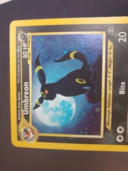 Pokemon TCG Umbreon Neo Discovery Holo Rare Card 13/75 MP/HP SWIRL - Image 5
