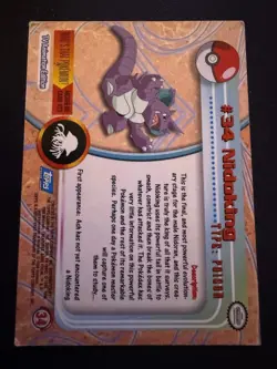 Nidoking #34 - Blue Logo - Non-Holo - SERIES 1 - TOPPS POKEMON CARD - HP - Image 2