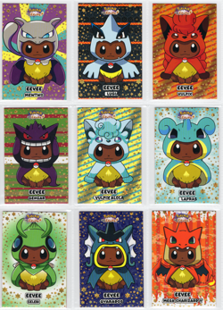 Pokemon Lets Go Eevee Database Set *9 CARDS * Poncho * GOLD STAR FOIL - RARE - Image 1