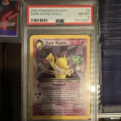 Pokemon TCG Dark Hypno Holo Rare Card Team Rocket 9/82 PSA 8 - Image 1