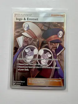 Pokemon TCG Ingo & Emmet Full Art Card 176/181 Sun Moon Team Up Holo NM - Image 1