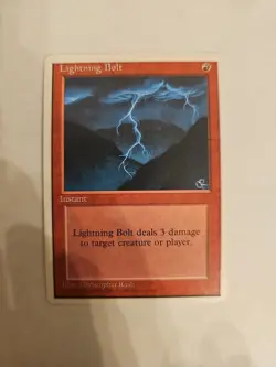 Mtg 4th Edition Lightning Bolt (Never Played) - Image 1