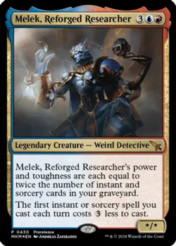 Melek, Reforged Researcher - Foil - Prerelease Promo Light Play, English Magic t - Image 1