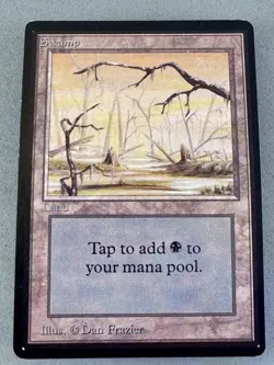 MTG Beta Swamp 295 (B)-Low Play Excellent-Vintage Magic the Gathering - Image 1