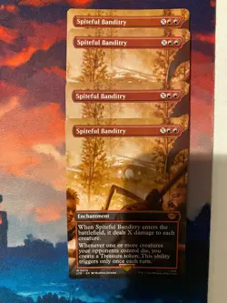 MTG Lord of the Rings Spiteful Banditry Borderless x 4 - Image 1