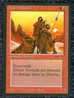 ARABIAN NIGHTS Desert Nomads common Magic the Gathering Moderate play Unplayd - Image 1