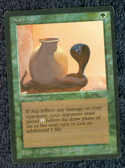 ARABIAN NIGHTS Naf's Asp (light) common Magic the Gathering LP to MP - Image 1