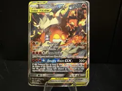 Pokemon TCG Reshiram & Charizard GX SM201 Promo BEYOND DAMAGED - Image 1