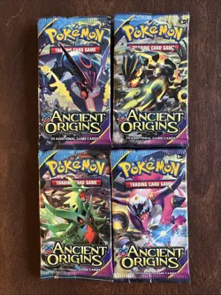 Pokemon TCG XY Ancient Origins Booster Park Art Set Factory Sealed 4 packs - Image 1