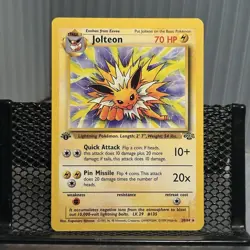 Pokemon Jolteon TCG Jungle 4/64 Holo Unlimited Rare First Edition - Image 1